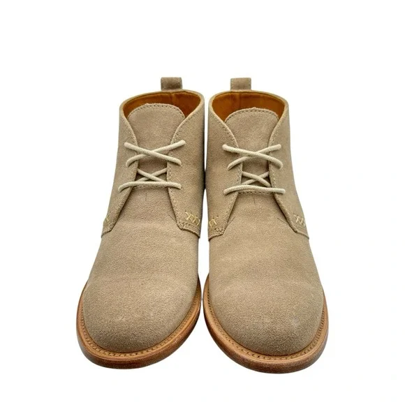 Men's 10 D - Hevias The Wanderer Beige Suede Leather Ankle Boots Desert Chukka